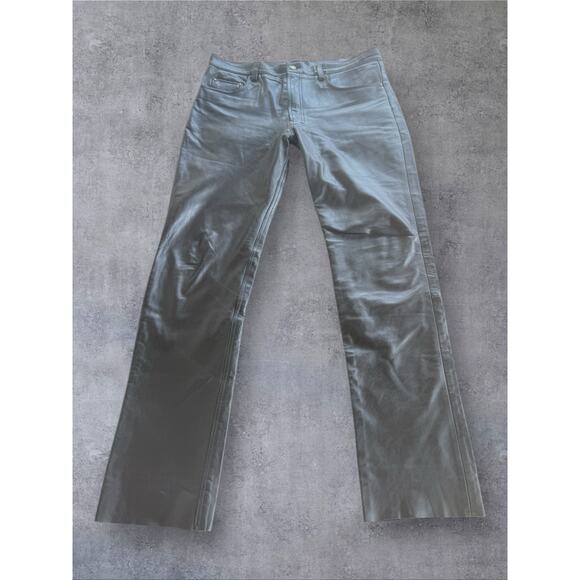 Lucky Leather Inc Other - Vtg Black Leather Moto Pants Men’s 38 Biker Rocker Punk Y2K